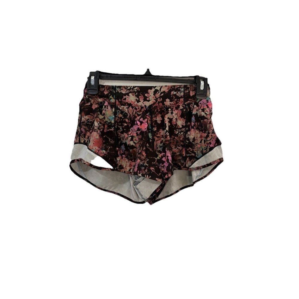 Lululemon Hotty Hot Shorts Women 6 Multicolor Pull On Drawstring Fast Dry